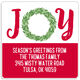 Red Joy Wreath Square Address Labels Image 2 of 2
